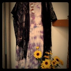 Tie-dye hippie dress Anthony Richards w/ pockets